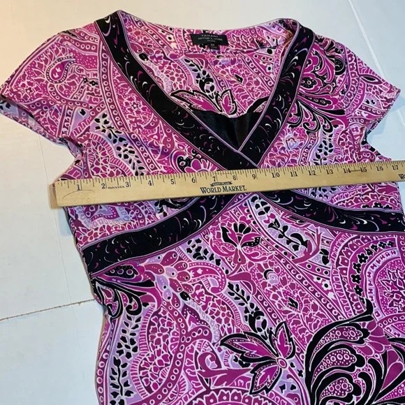 Tahari Black & Pink ALine Dress Size 6P - Picture 3 of 6